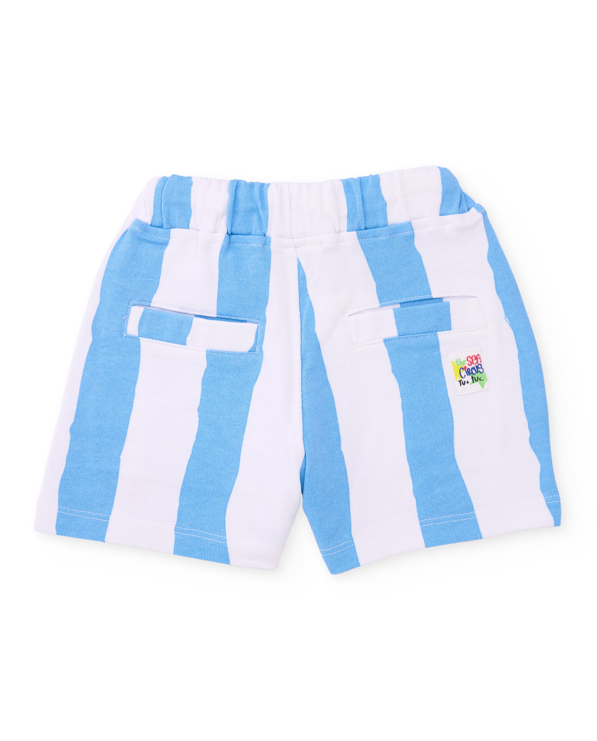Tuc Tuc bermuda bambino blu righe ricamo granchio