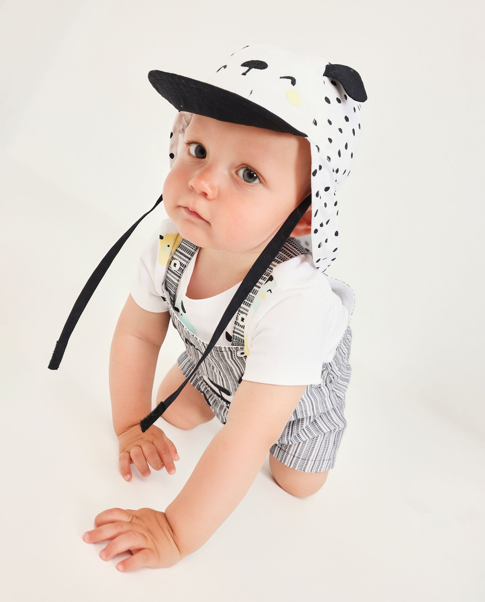 Tuc Tuc cappello neonato bianco animaletto visiera