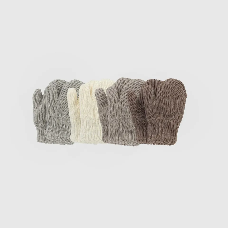 Kico Label muffole lana merino grigio 12-24 mesi