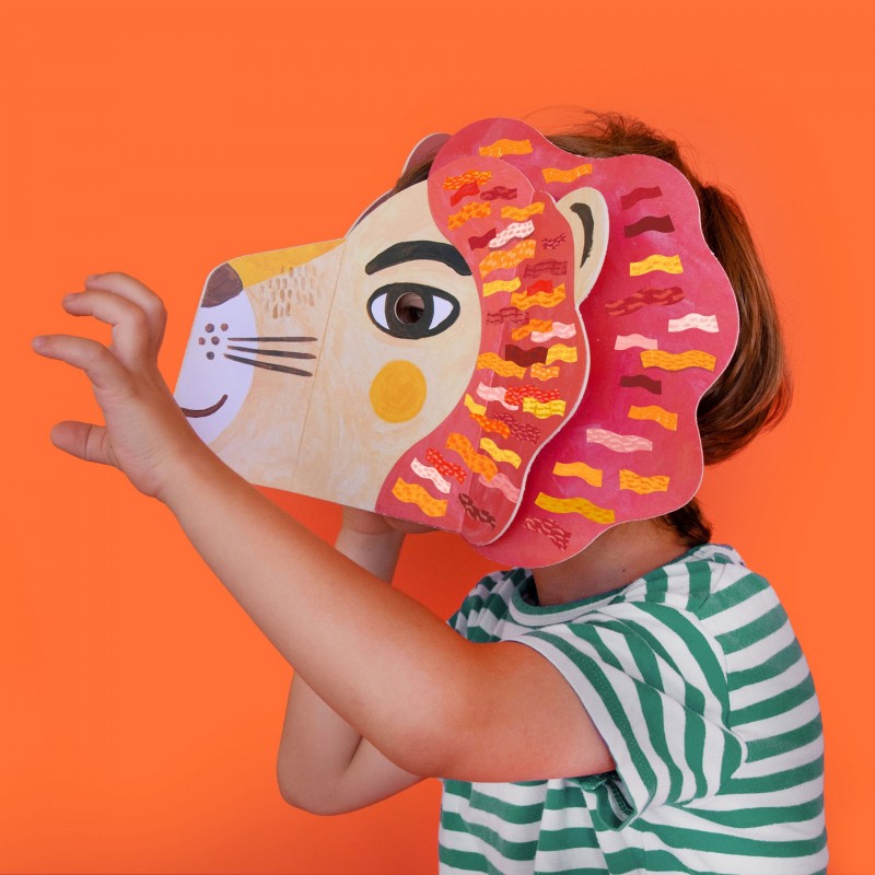 Londji Be Wild Lion maschera leone con adesivi