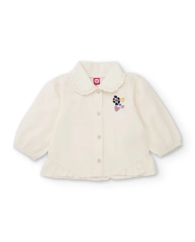 Tuc Tuc blusa bambina crudo ricamo fiori