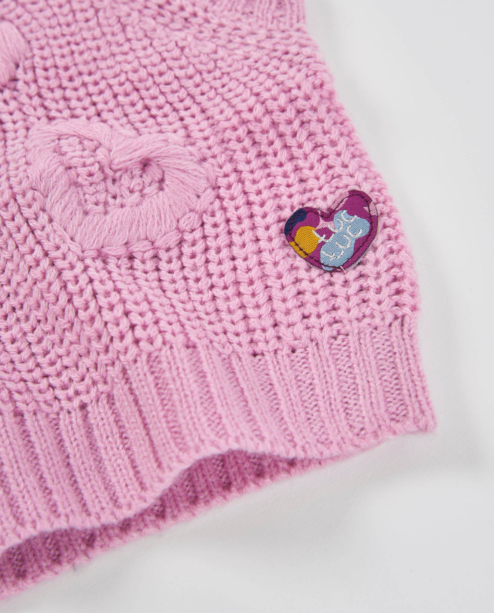 Tuc Tuc gilet bimba maglia cuori rosa
