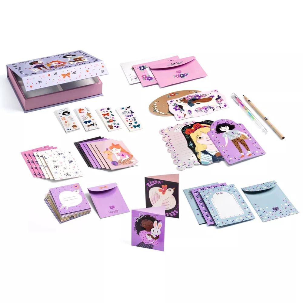 Djeco Lucille set scrittura kraft con stickers