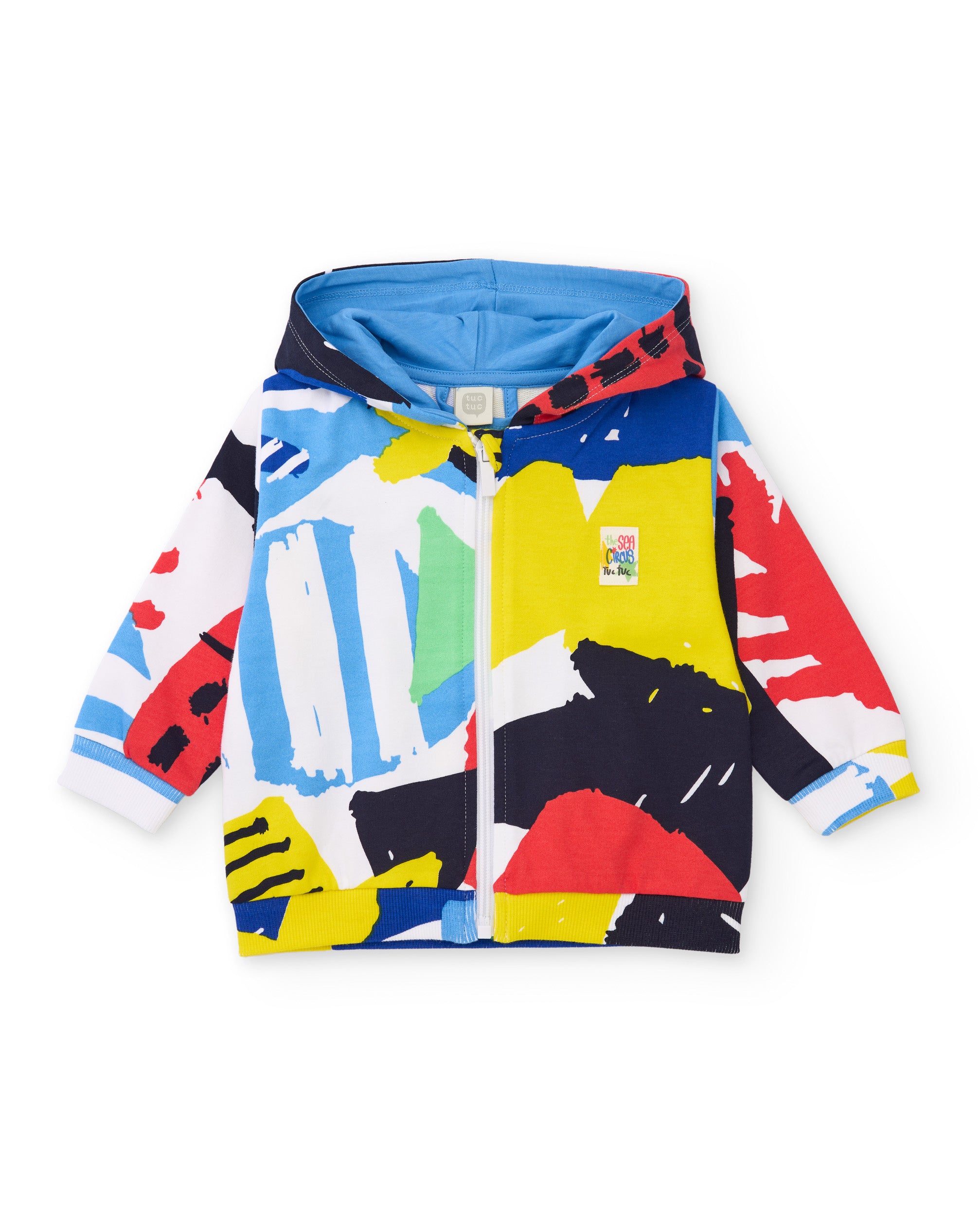 Tuc Tuc felpa bambino con cappuccio bianca con zip
