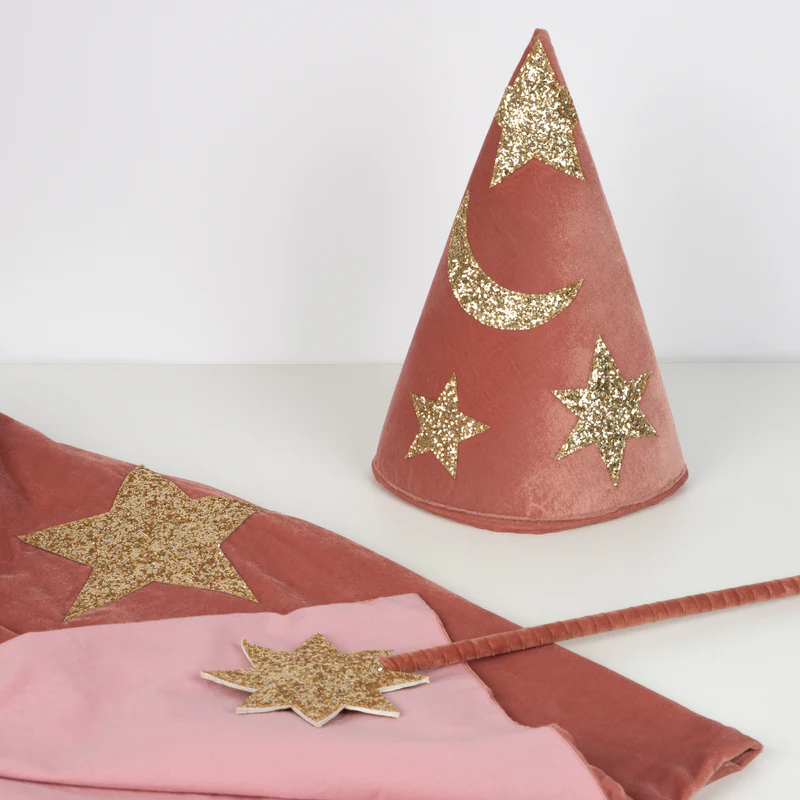 Meri Meri Costume Mago Velluto Rosa 3-6 Anni