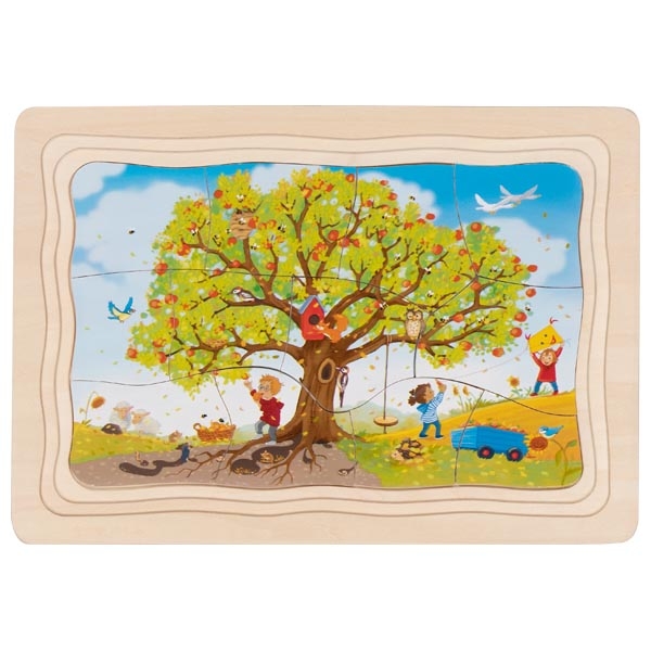 Goki Le 4 Stagioni puzzle legno 47 pezzi 4 livelli
