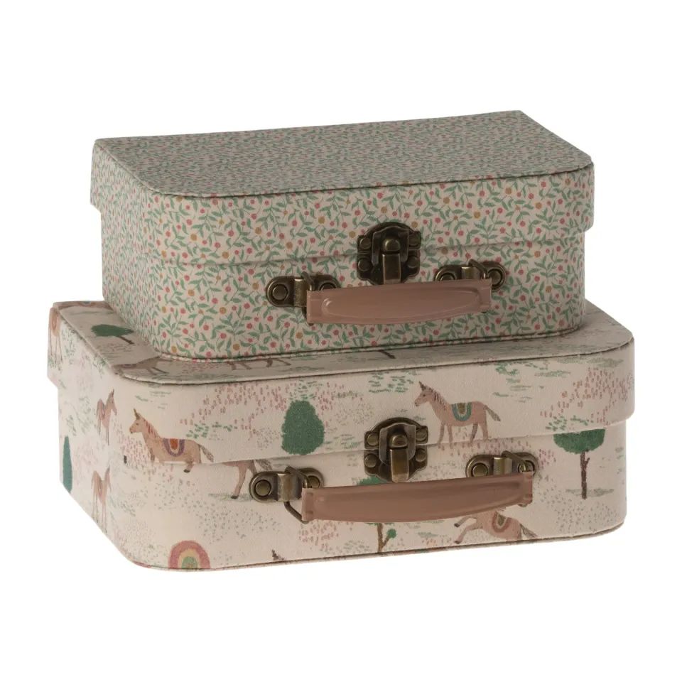 Maileg Set 2 valigie unicorni tessuto 22 cm da viaggio