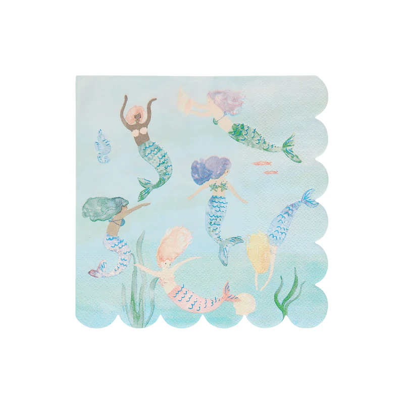 Meri Meri Mermaids tovaglioli carta sirene 16 pezzi