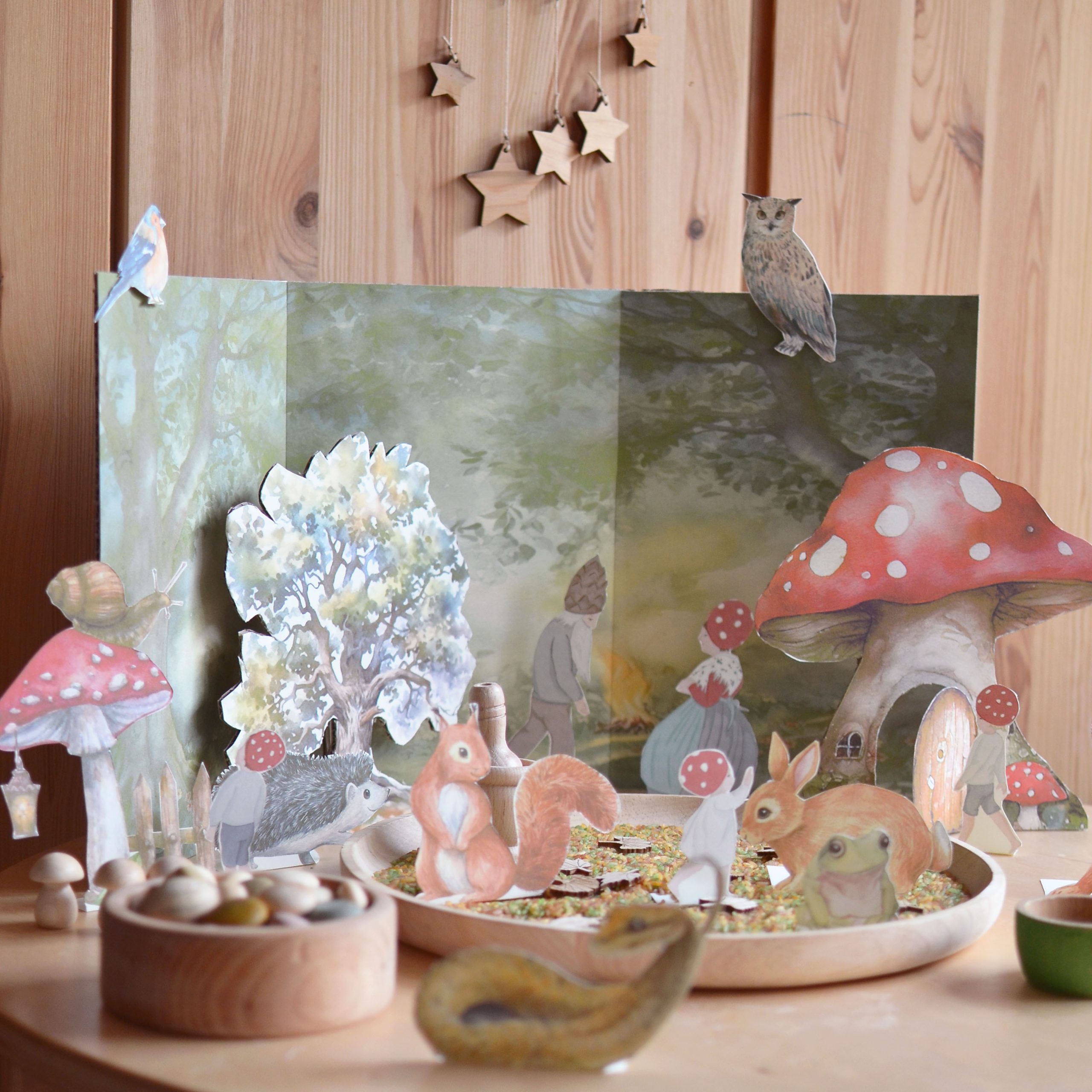 Grapat Mushroom Grove set funghi legno 18 pezzi