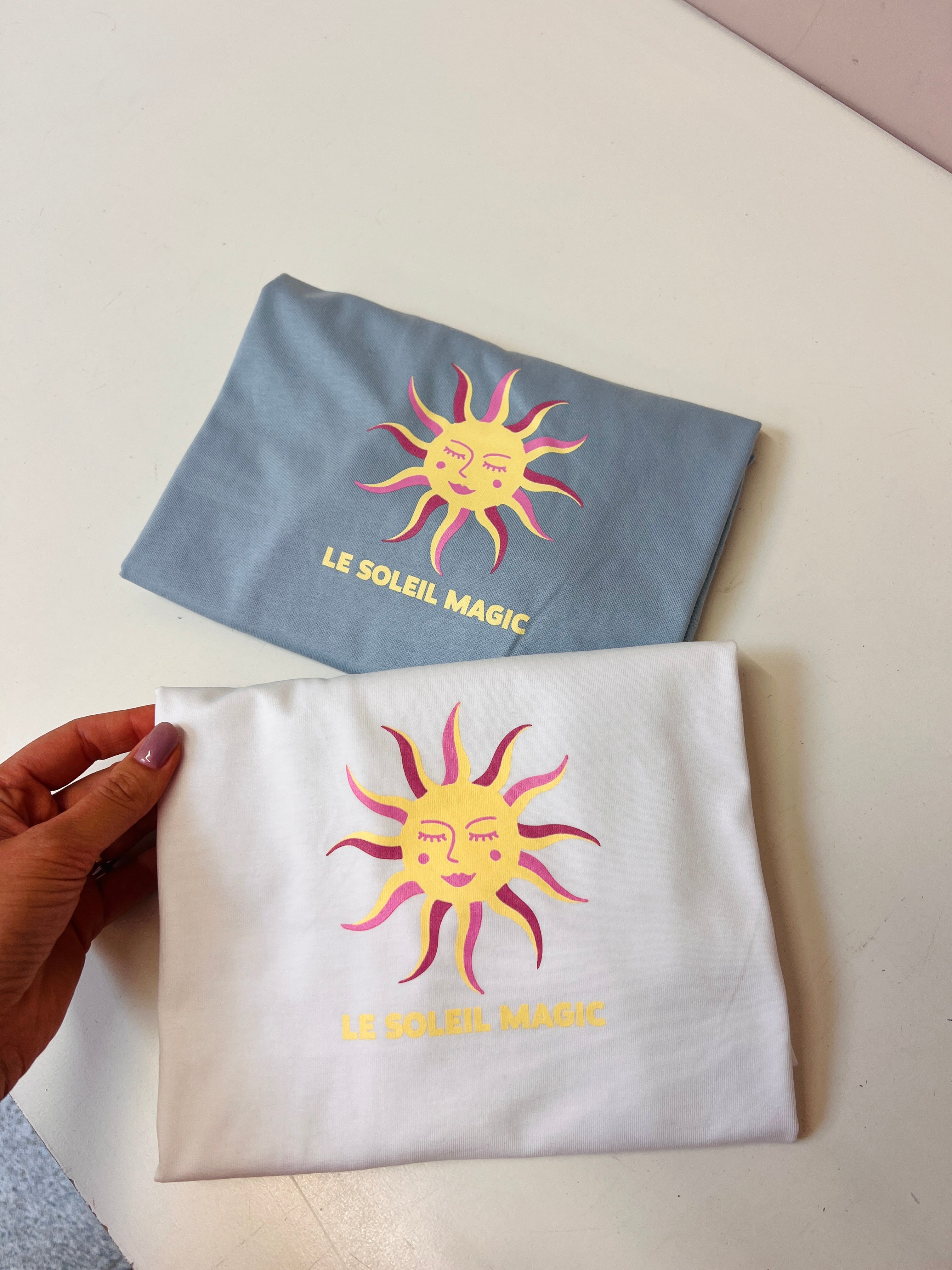 Ella and Rapha LE SOLEIL MAGIC t-shirt donna bianca cotone