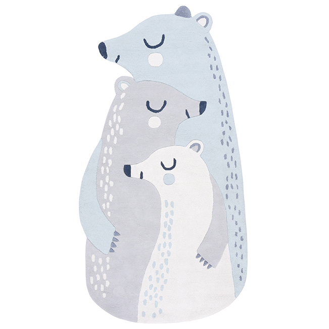 Lilipinso Artic Dream tappeto cotone orsi 90x170
