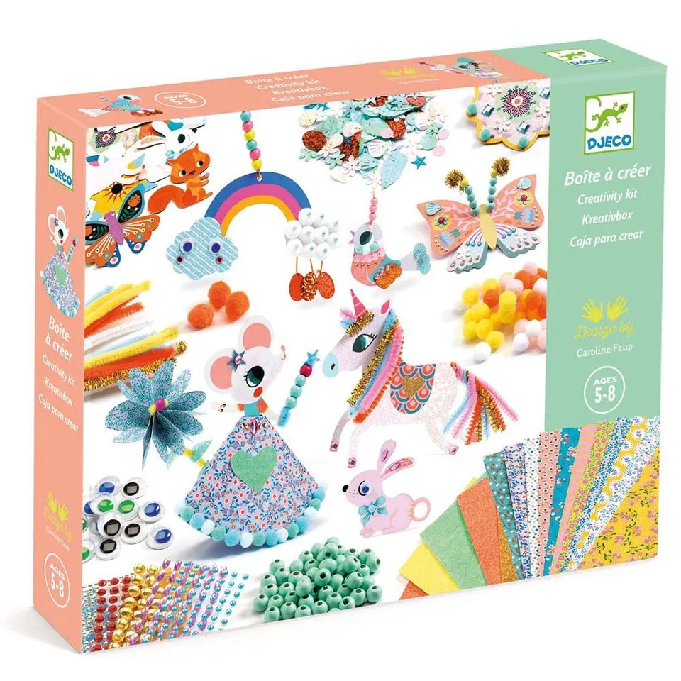 Djeco Scovolini e Pompon kit creativo bambini