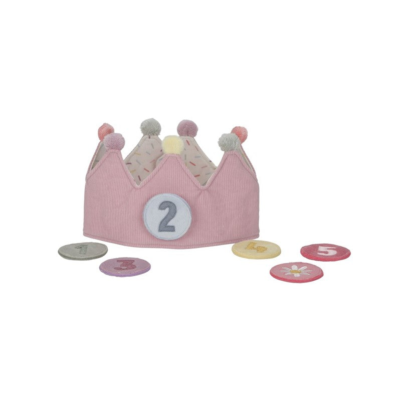 Little Dutch Corona Compleanno Rosa Numeri 1-5 Pompon
