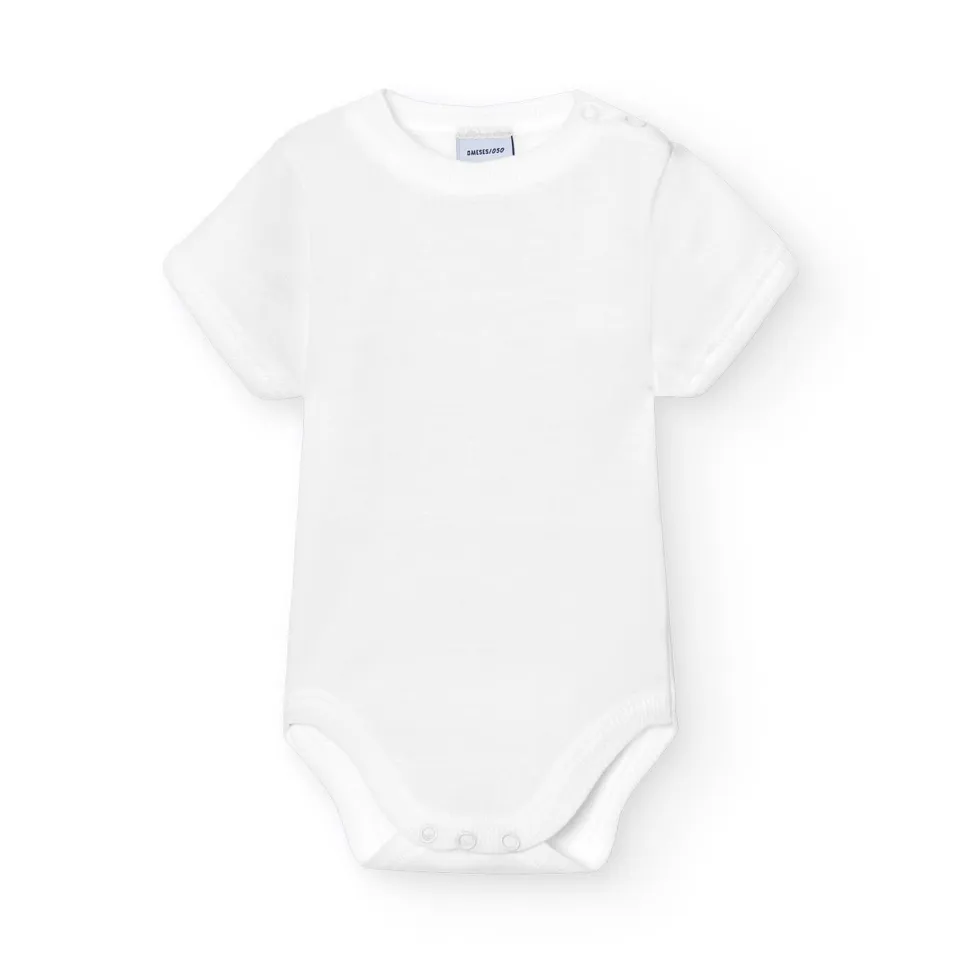 Babidu 1065 Body Neonato Manica Corta Cotone Unisex bianco