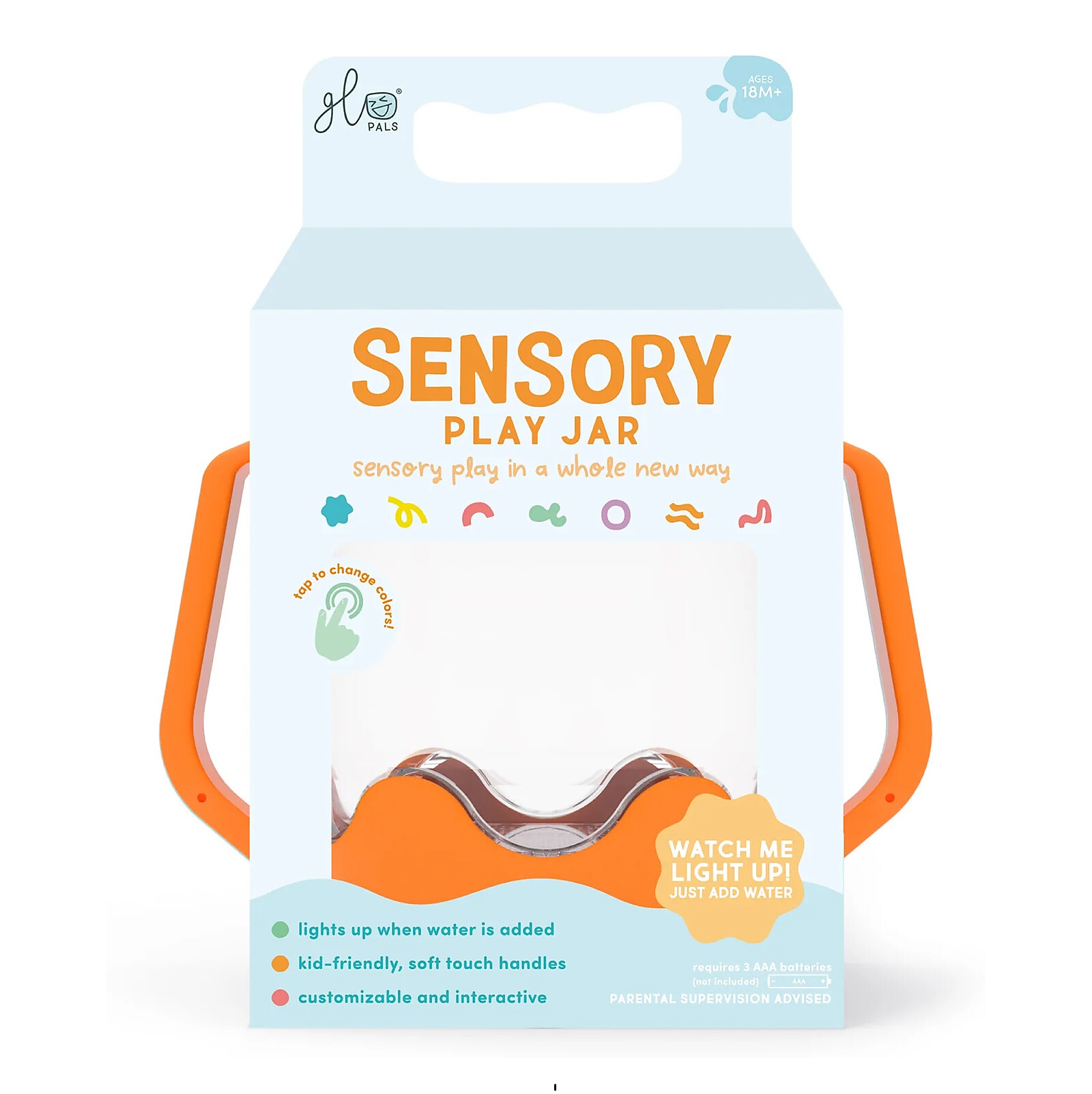 Glo Pals Barattolo Gioco Sensoriale Orange con Luce