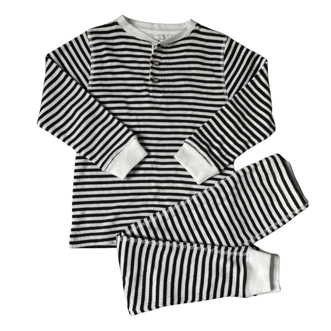 Slugs & Snails Black White set pigiama waffle cotone bio