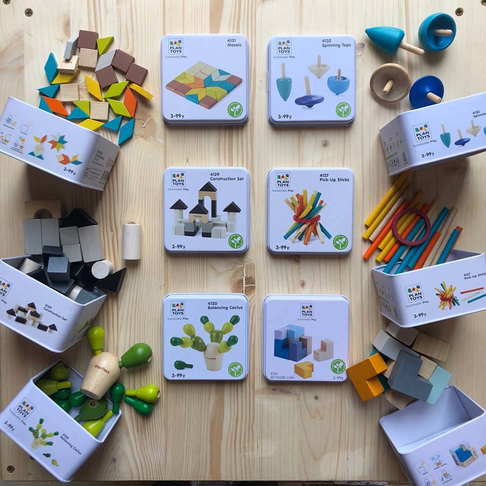 Plan Toys Mini Game Stacking game equilibrio in latta
