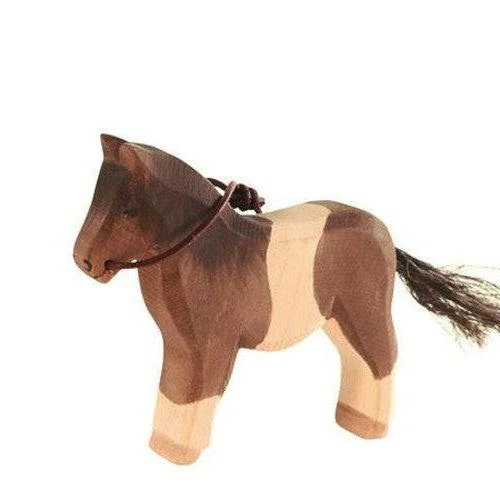 Ostheimer Pony pezzato figura legno 10,5 cm