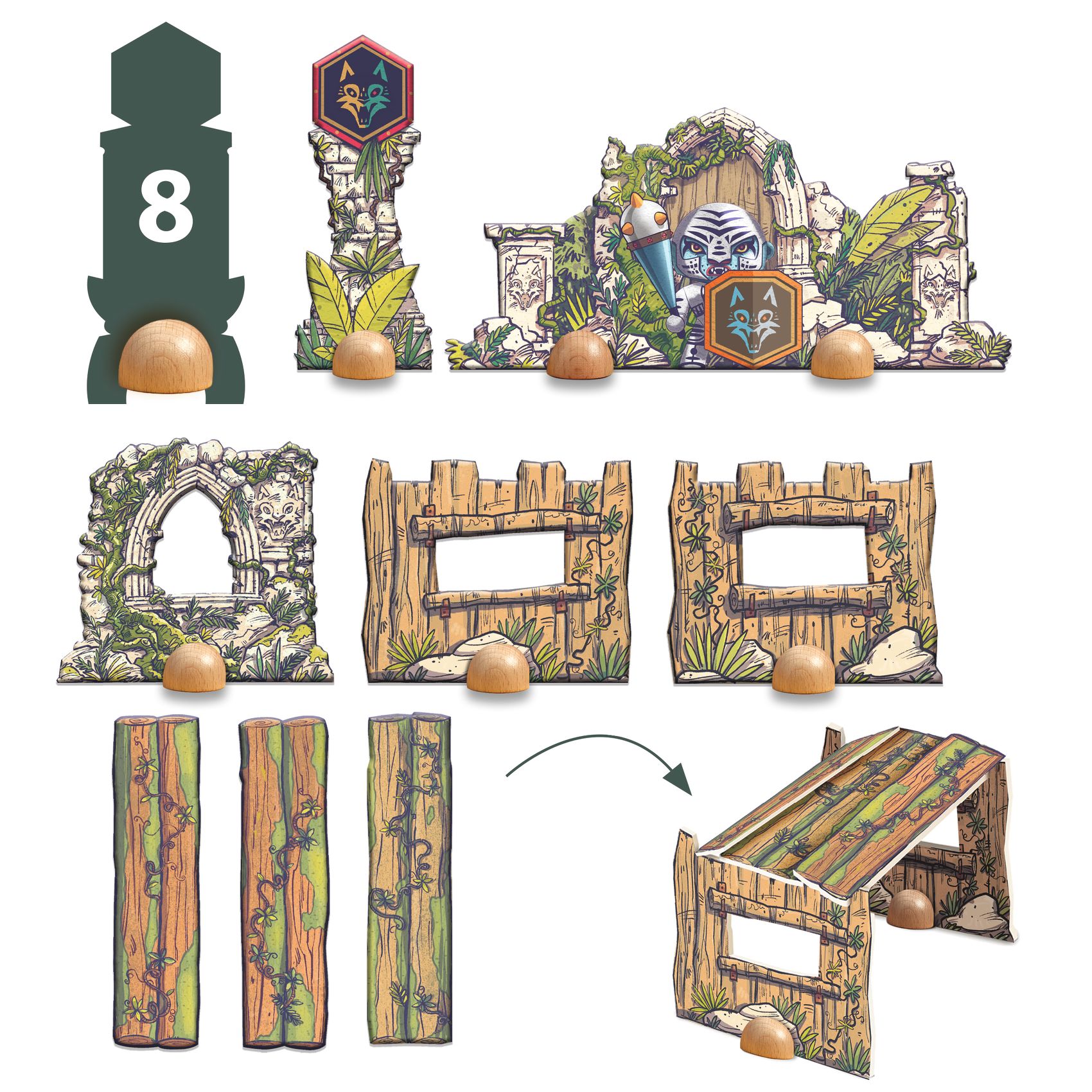 Djeco Arty Toys Voras Furious puzzle 9 pezzi