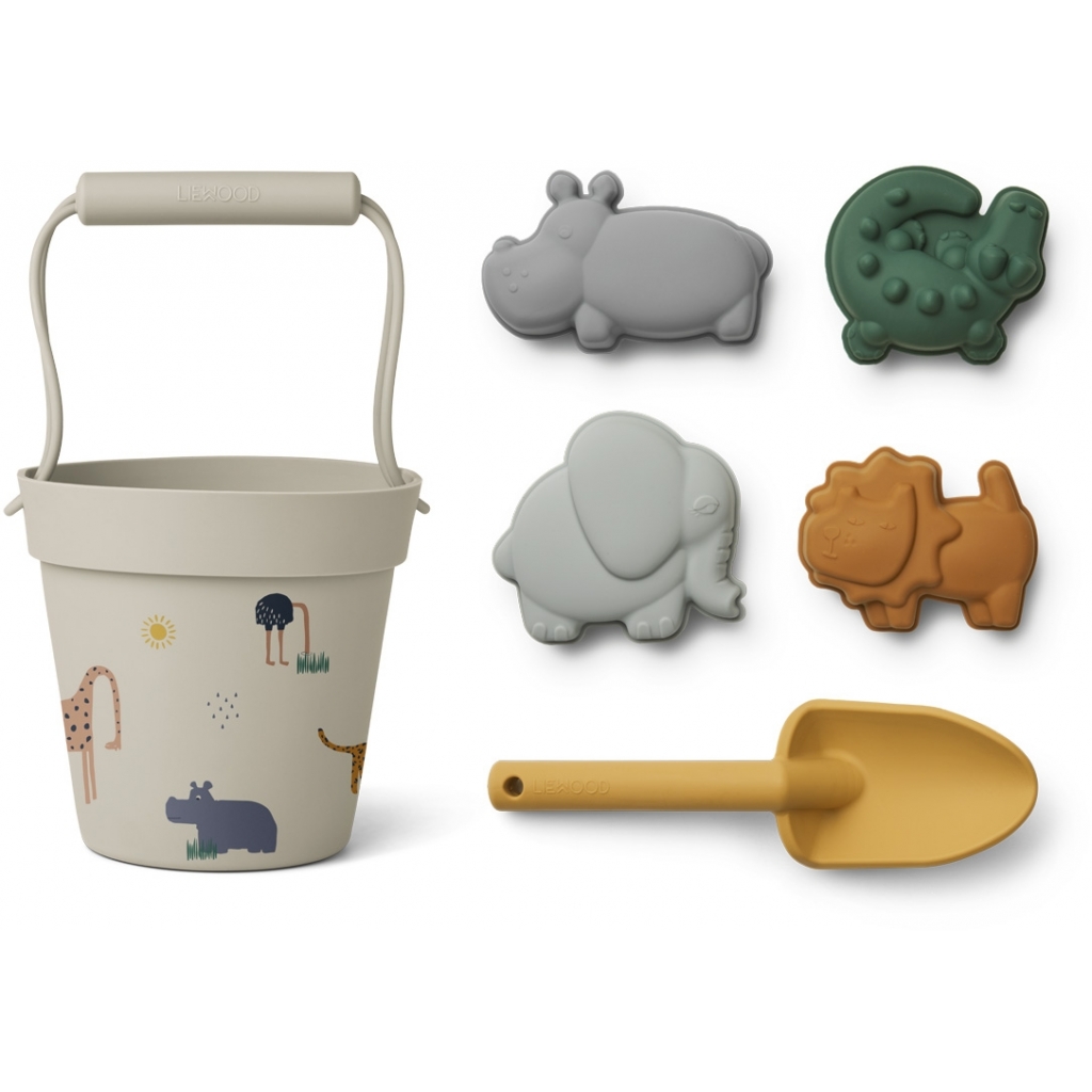 Liewood Safari Mix set spiaggia silicone senza BPA