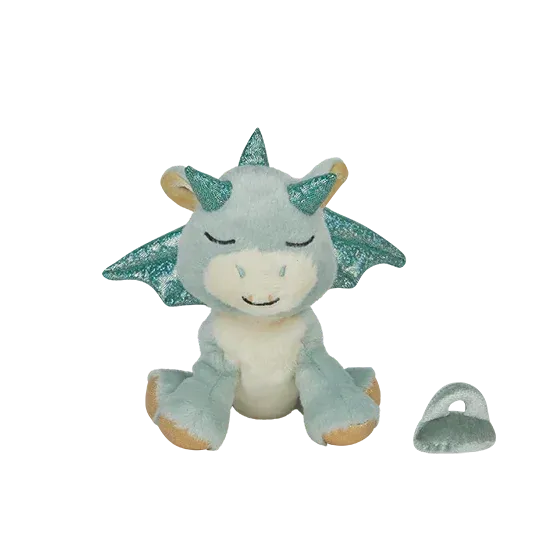 OlliElla Baby Binky Dragon peluche drago Volt Green con ciuccio