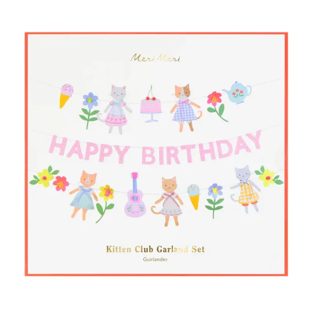 Meri Meri Kitten Club ghirlanda carta set 3 pezzi