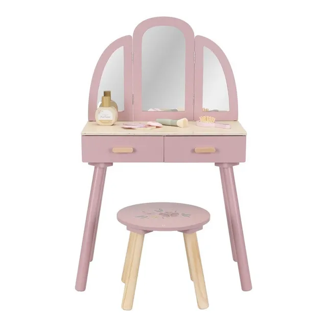 Little Dutch toeletta legno rosa con specchio