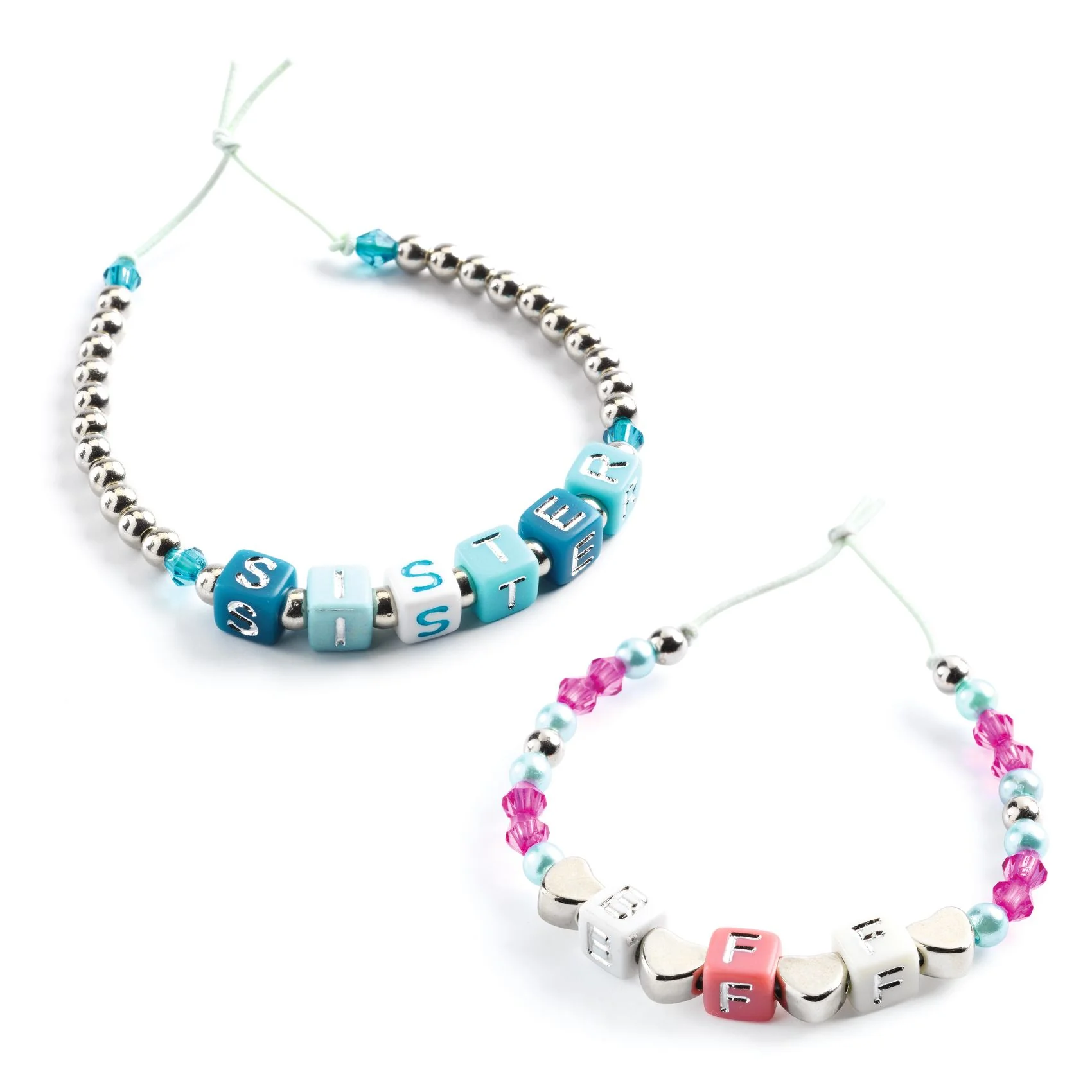 Djeco Alphabet Blue kit perline collane blu 1000 pezzi