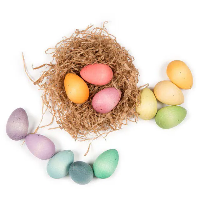 Grapat Happy Eggs set 12 uova legno arcobaleno