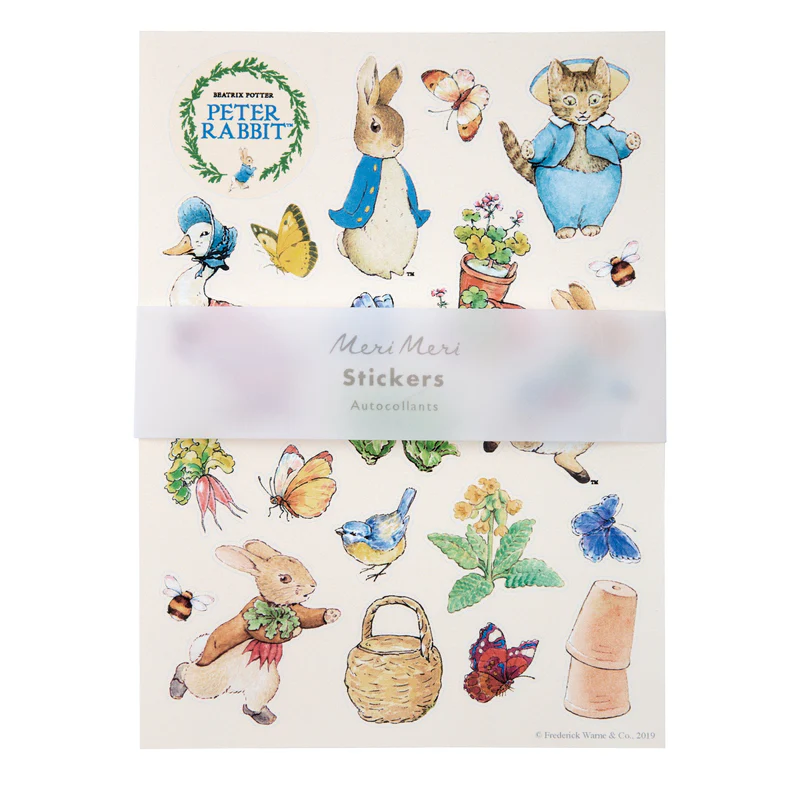 Meri Meri Peter Rabbit sticker 10 fogli 3 anni