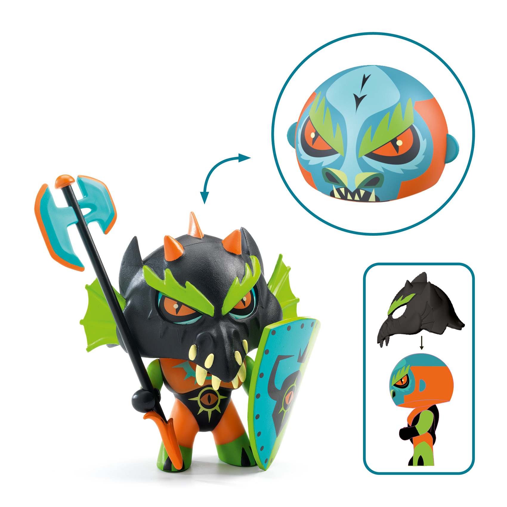 Djeco Arty Toys Drack Figura Cavaliere 7 cm