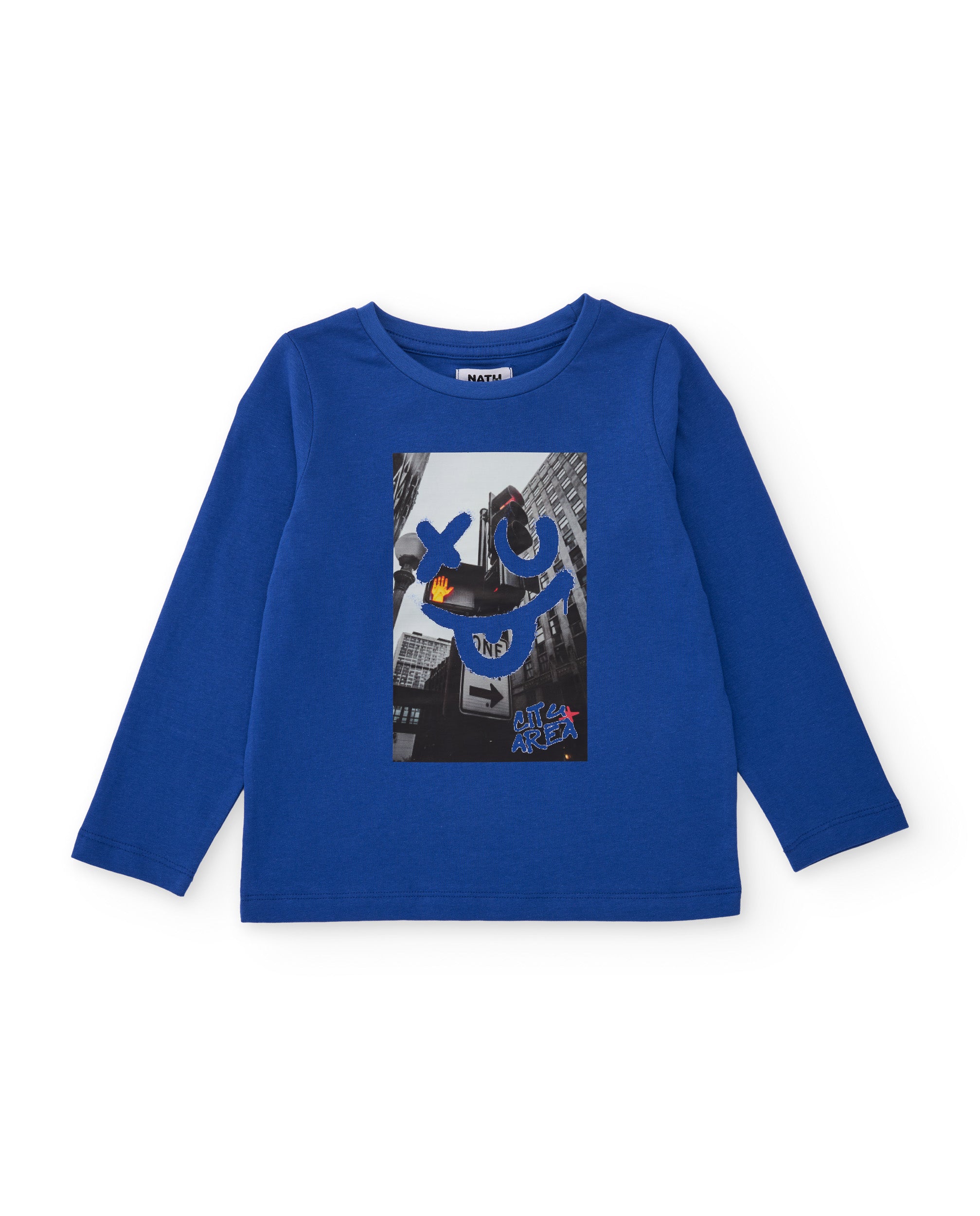Tuc Tuc Maglietta bambino blu stampa urban manica lunga
