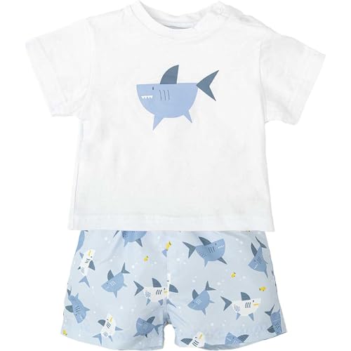 Babidu set maglietta squalo e pantaloncino 12 anni in cotone