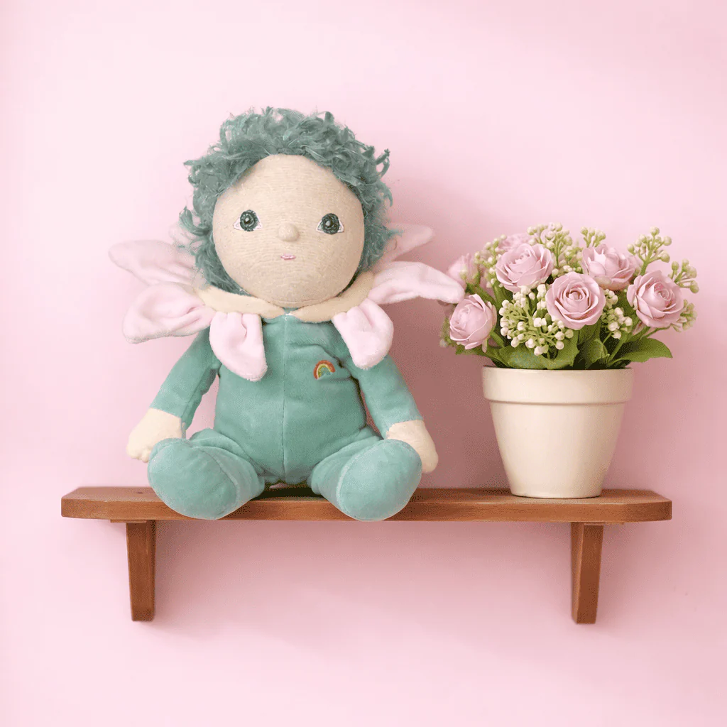 Olli Ella Dinky Dinkums Lily bambola stoffa 22 cm verde