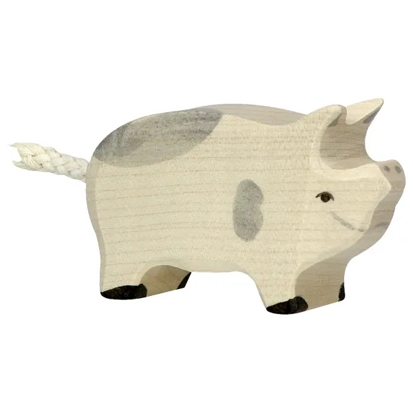 Holztiger Maialino Pezzato figura legno