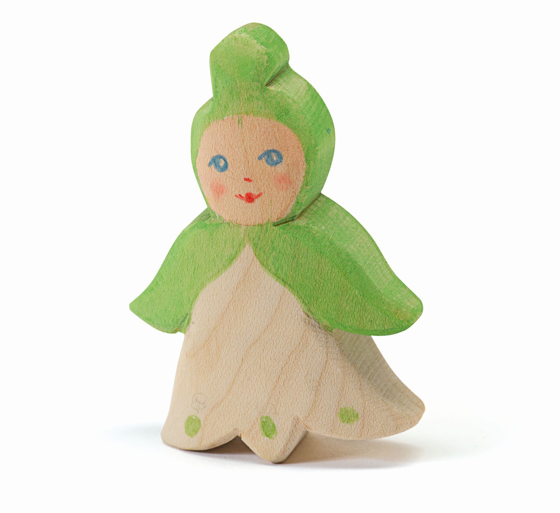 Ostheimer Fata Fiori bucaneve figura legno 7 cm dipinta mano