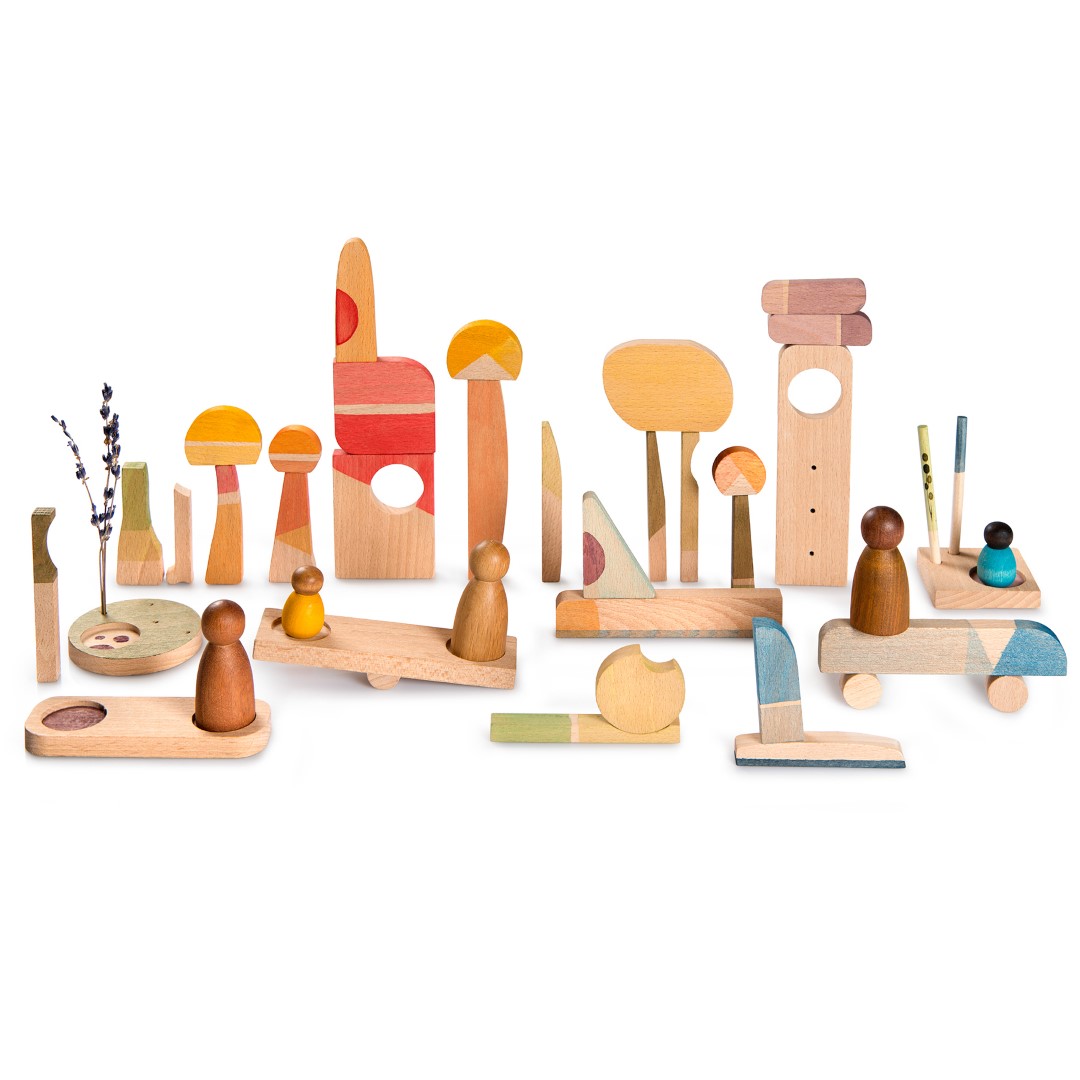 Grapat Happy Place set costruzioni legno 40 pezzi
