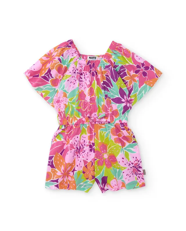 Tuc Tuc tuta bambina fiori maniche ampie rosa