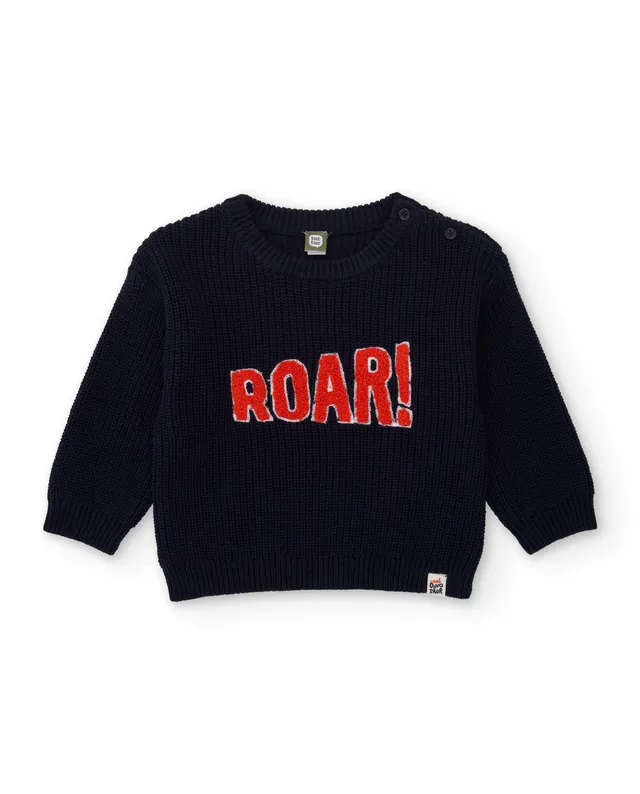 Tuc Tuc Cool Dinosaur felpa bambino blu marino scritta ROAR