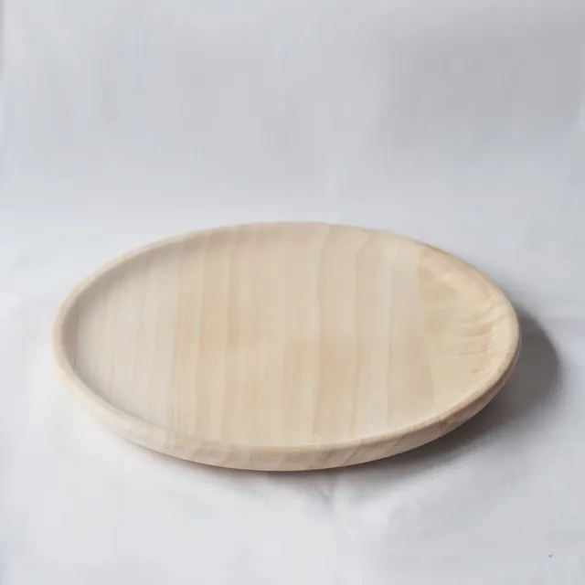 Vassoio rotondo legno naturale 35 cm uso alimentare