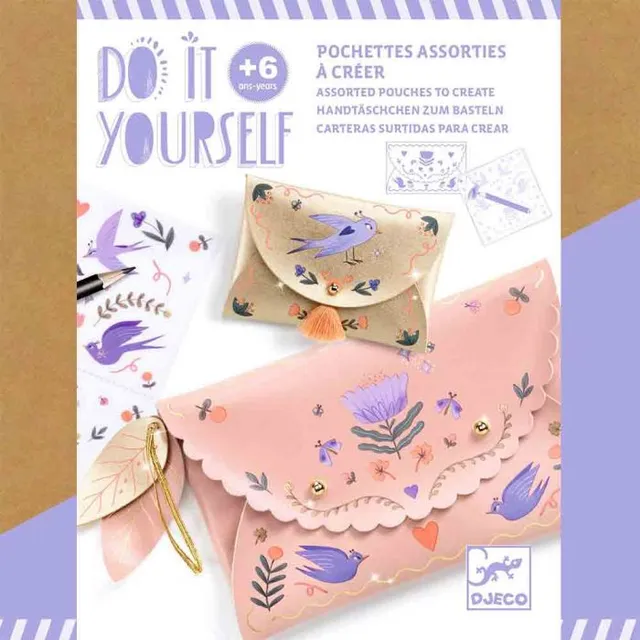 Djeco Do It Yourself Sweet Fashionista kit pochette ecopelle