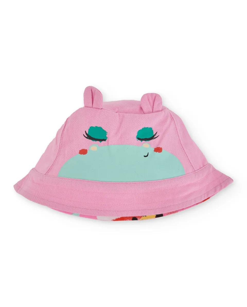 Tuc Tuc cappello bambina rosa reversibile