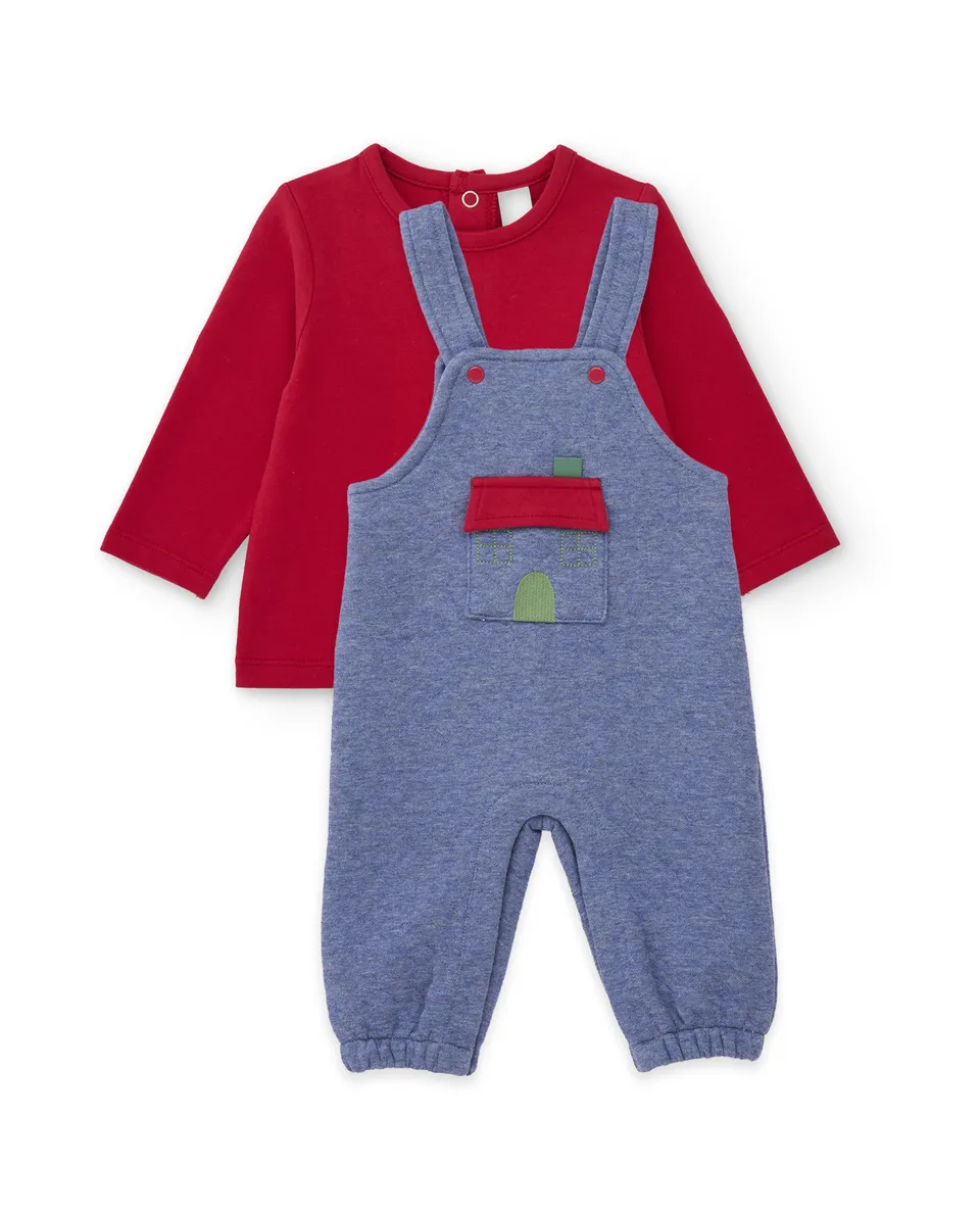 Tuc Tuc Completo Neonato Pagliaccetto + Maglia Blu