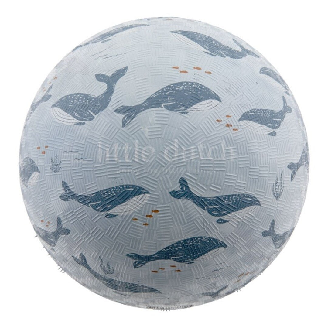 Little Dutch palla balene blu 18 cm in gomma