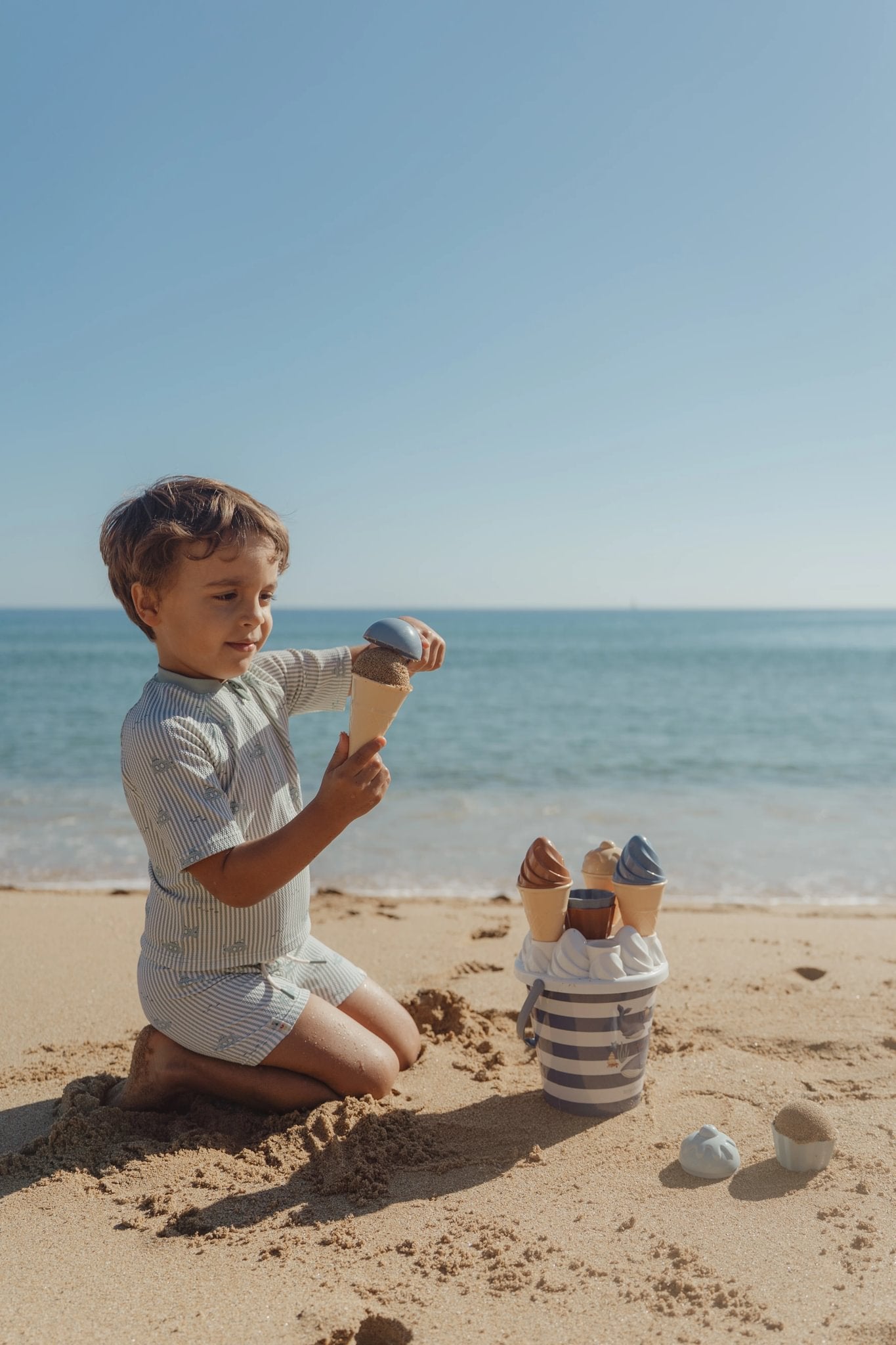 Little Dutch set spiaggia gelati blu secchiello palette 18 mesi+