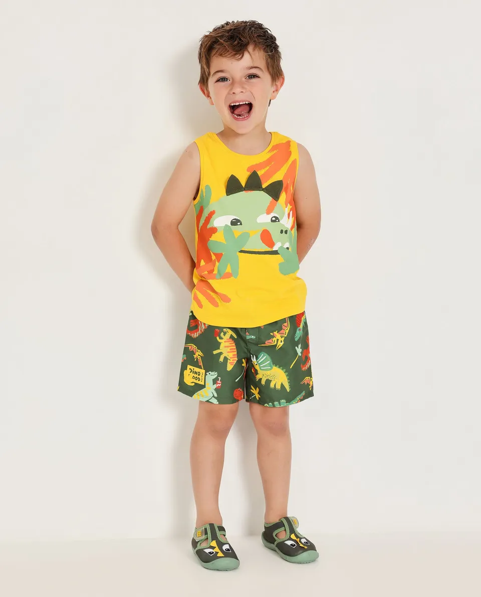 Tuc Tuc canotta bimbo gialla dinosauro