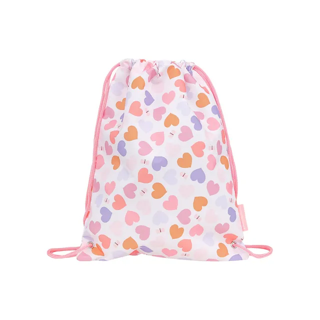 A Little Lovely Company Cuori sacca coulisse 32x42 cm