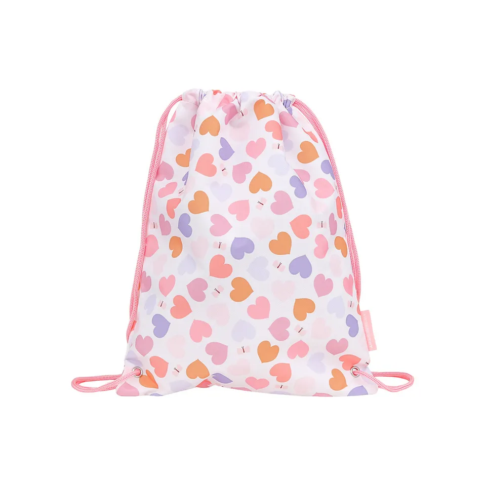 A Little Lovely Company Cuori sacca coulisse 32x42 cm