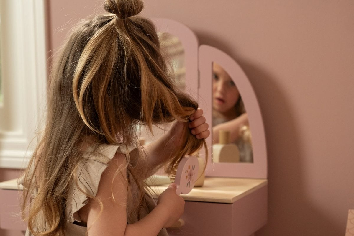 Little Dutch toeletta legno rosa con specchio