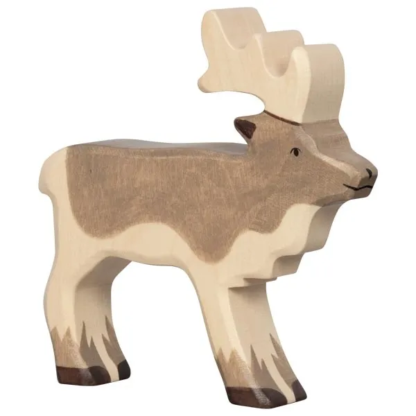 Holztiger Renna figura in legno massello 14 cm dai 3 anni